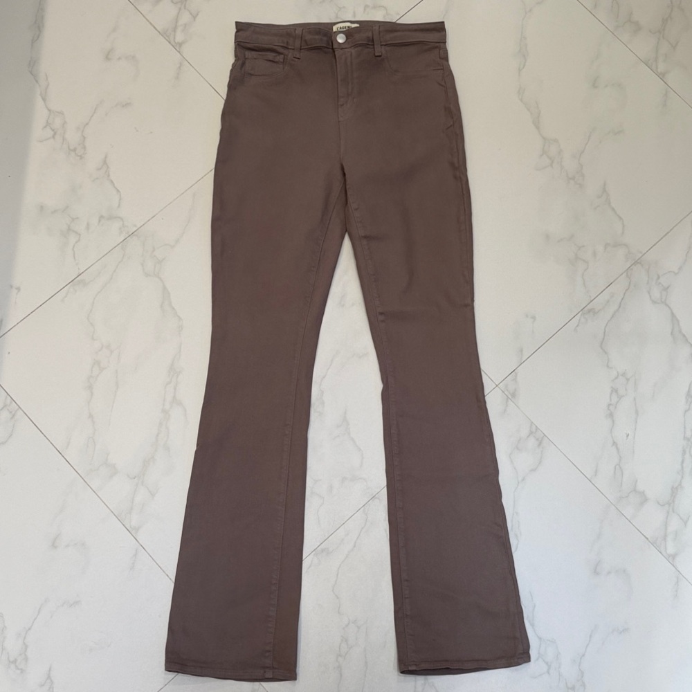 L’Agence Selma High Rise Deep Taupe Coated